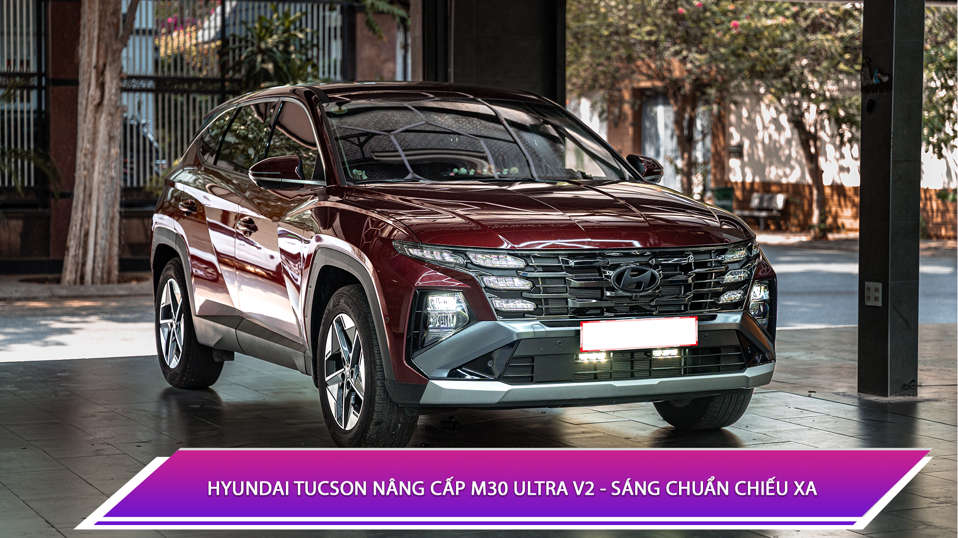 Hyundai Tucson nâng cấp Titan M30 Ultra V2 - Sáng chuẩn chiếu xa